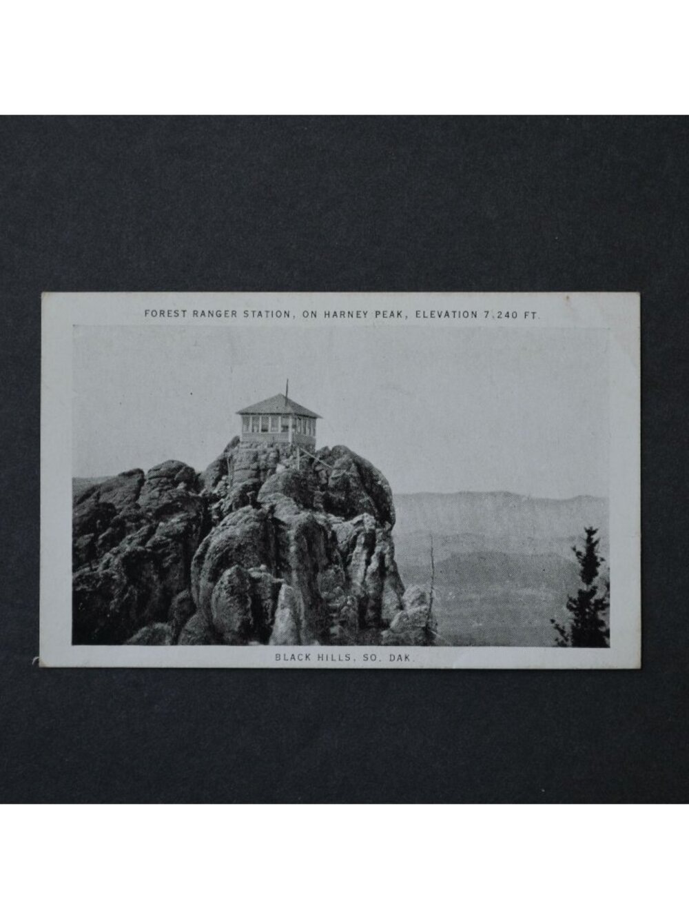 Forest Ranger Station Harney Peak Black Hills South Dakota Vintage B & White Pho